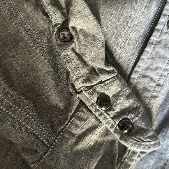 Ocean Current Size L Western Black Pearl Snap Long Sleeve Shirt - Picture 7 of 10